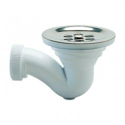 Válvula sifónica de polipropileno/acero para plato de ducha 1 1/2"