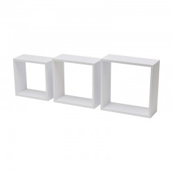 Estantería triple estantes forma de cubo