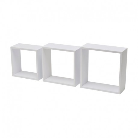 Estantería triple estantes forma de cubo