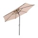 Parasol de acero con manivela 2,7 metros