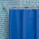 Barra de cortina de baño recta extensible de metal aluminio brillo
