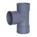 Derivación simple hembra-hembra 87º PVC evacuación