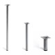 Pata para mesa de acero redonda cromo mate Ø3cm Rei