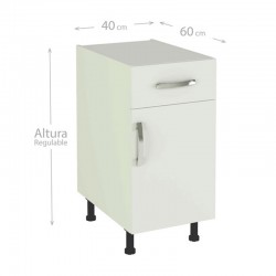 Mueble para cocina bajo 1 puerta 1 cajón