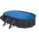 Piscina ovalada de acero grafito Kea Gre