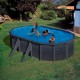 Piscina ovalada de acero grafito Kea Gre