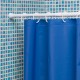 Barra de cortina de baño recta extensible de metal blanco brillo