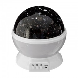 Lámpara nocturna decorativa LED proyección de estrellas