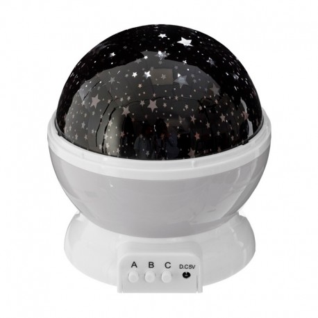 Lámpara nocturna decorativa LED proyección de estrellas