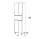 Columna de baño Nilo 50cm 4 puertas + 1 cajón