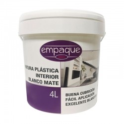 Pintura plástica mate blanca interior