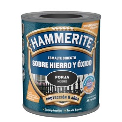 Pintura esmalte exterior negra Hammerite