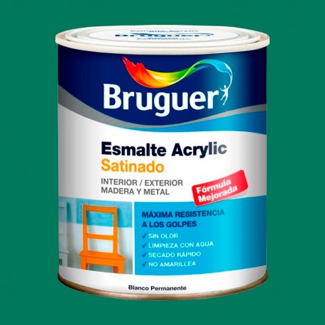 Esmalte acrílico satinado verde Galicia
