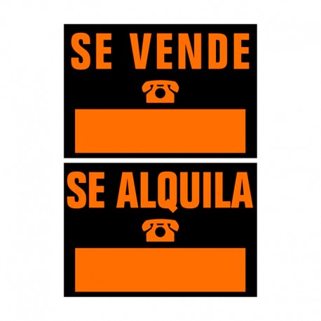 Cartel reversible Se Vende / Se Alquila 50x35cm