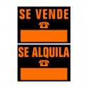 Cartel reversible Se Vende / Se Alquila 50x35cm