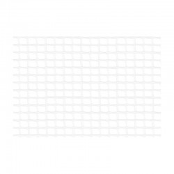 Malla cuadrada de plástico blanca 1x5m