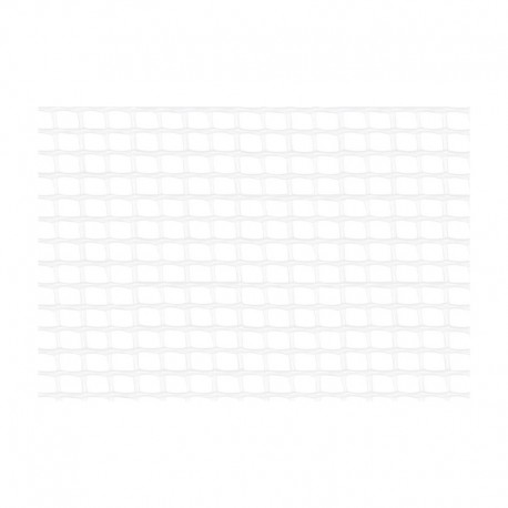 Malla cuadrada de plástico blanca 1x5m