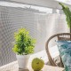 Malla cuadrada de plástico blanca 1x5m