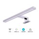 Aplique LED cromo para espejo de baño