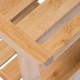 Taburete de bambú con estante inferior para baño