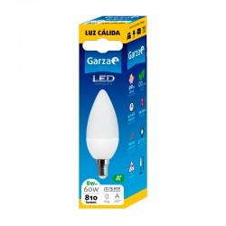 Bombilla vela LED E14 8W 810lm 220°