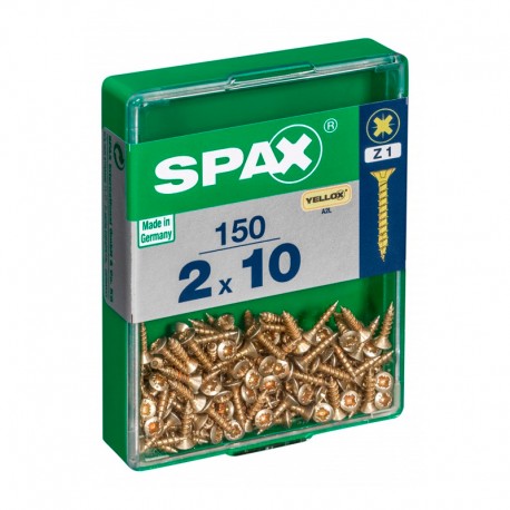 Tornillo cabeza plana yellox 150 UDS Spax