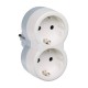Adaptador doble Schuko frontal Legrand