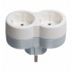 Adaptador doble Schuko frontal Legrand