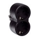 Adaptador doble Schuko frontal Legrand