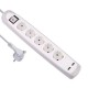 Base Schuko 5T + interruptor + 2USB