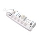 Base Schuko 5T + interruptor + 2USB