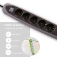 Base Schuko 5T + interruptor + 2USB