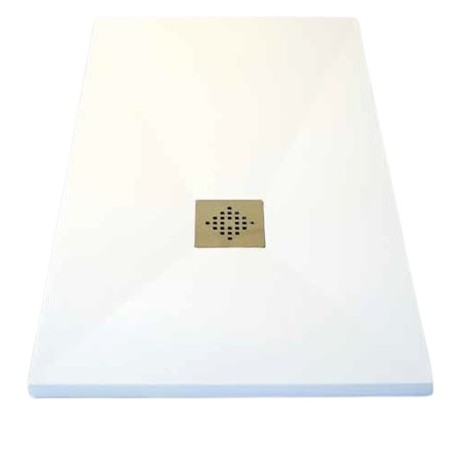 Plato de ducha resina Dquarzo blanco 100cm