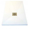 Plato de ducha resina Dquarzo blanco 100cm