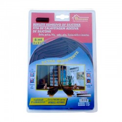 Burlete adhesivo de silicona para bajo puerta 6m