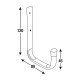 Gancho universal doblado de pared