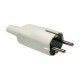 Clavija bipolar de goma c/TT 16A 4,8mm