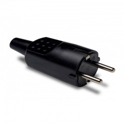 Clavija bipolar de goma c/TT 16A 4,8mm