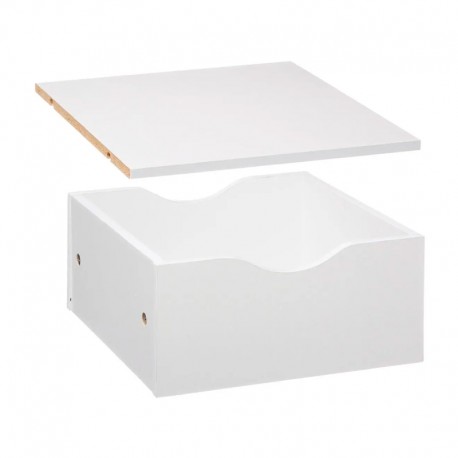 Cajón + estante de madera