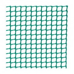 Malla cuadrada de plástico verde 1x5m
