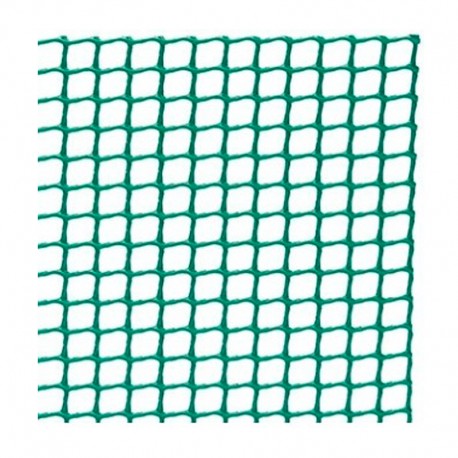 Malla cuadrada de plástico verde 1x5m