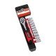 Set llave carraca 72 dientes + 10 vasos