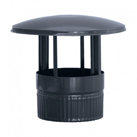Sombrerete vitrificado negro chimenea