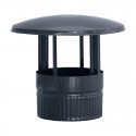 Sombrerete vitrificado negro chimenea