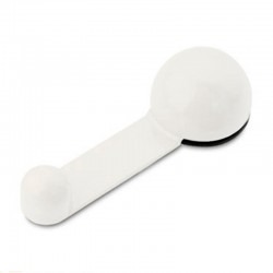 Tope giratorio retenedor adhesivo de plástico para puerta 108x40x27mm