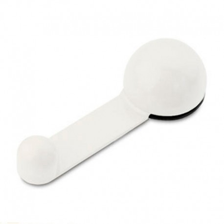 Tope giratorio retenedor adhesivo de plástico para puerta 108x40x27mm
