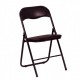 Silla plegable de metal acolchada