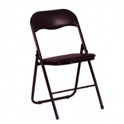 Silla plegable de metal acolchada