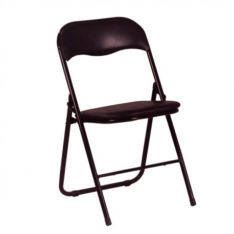Silla plegable de metal acolchada