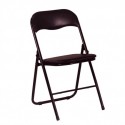 Silla plegable de metal acolchada
